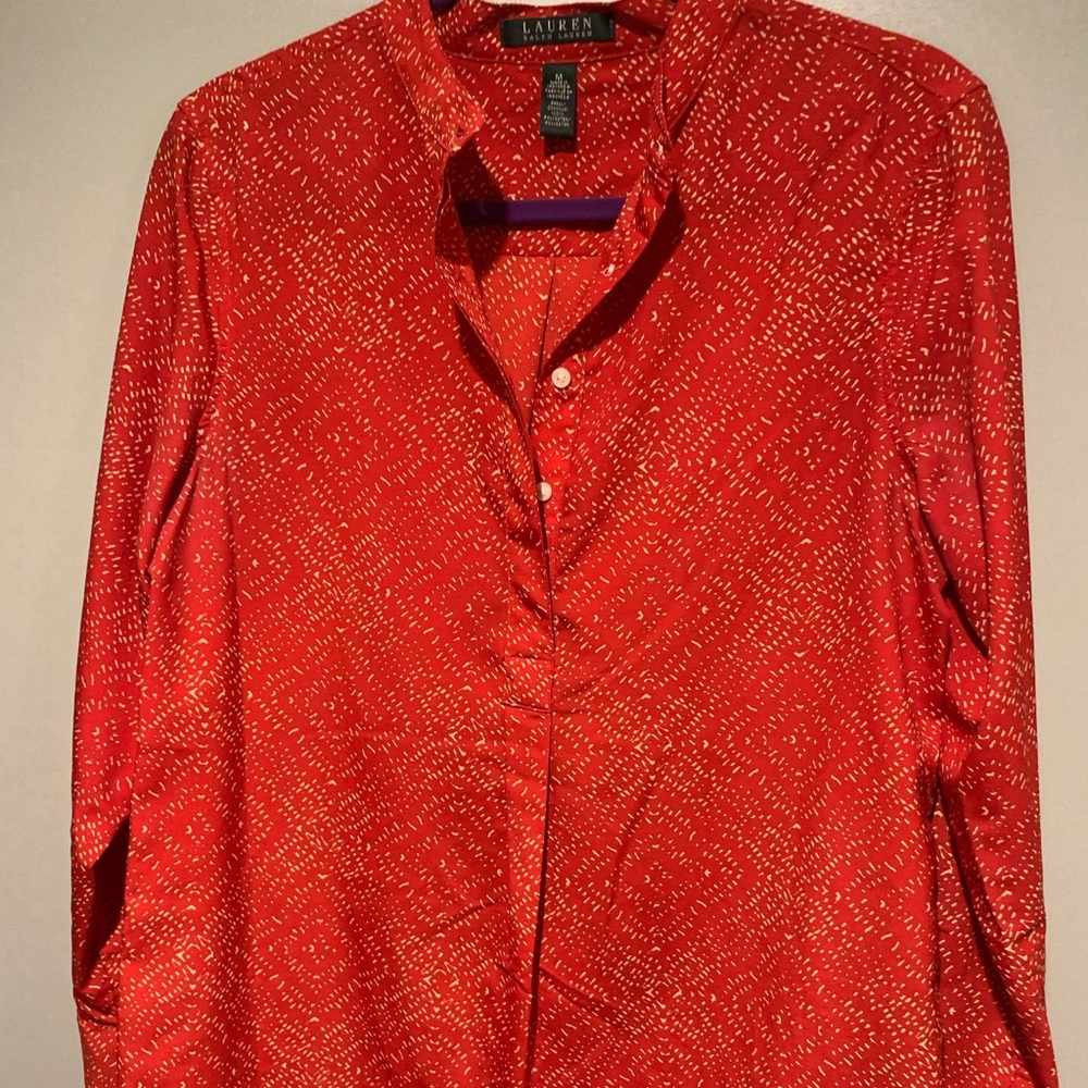 Ralph Lauren Vibrant Red Blouse